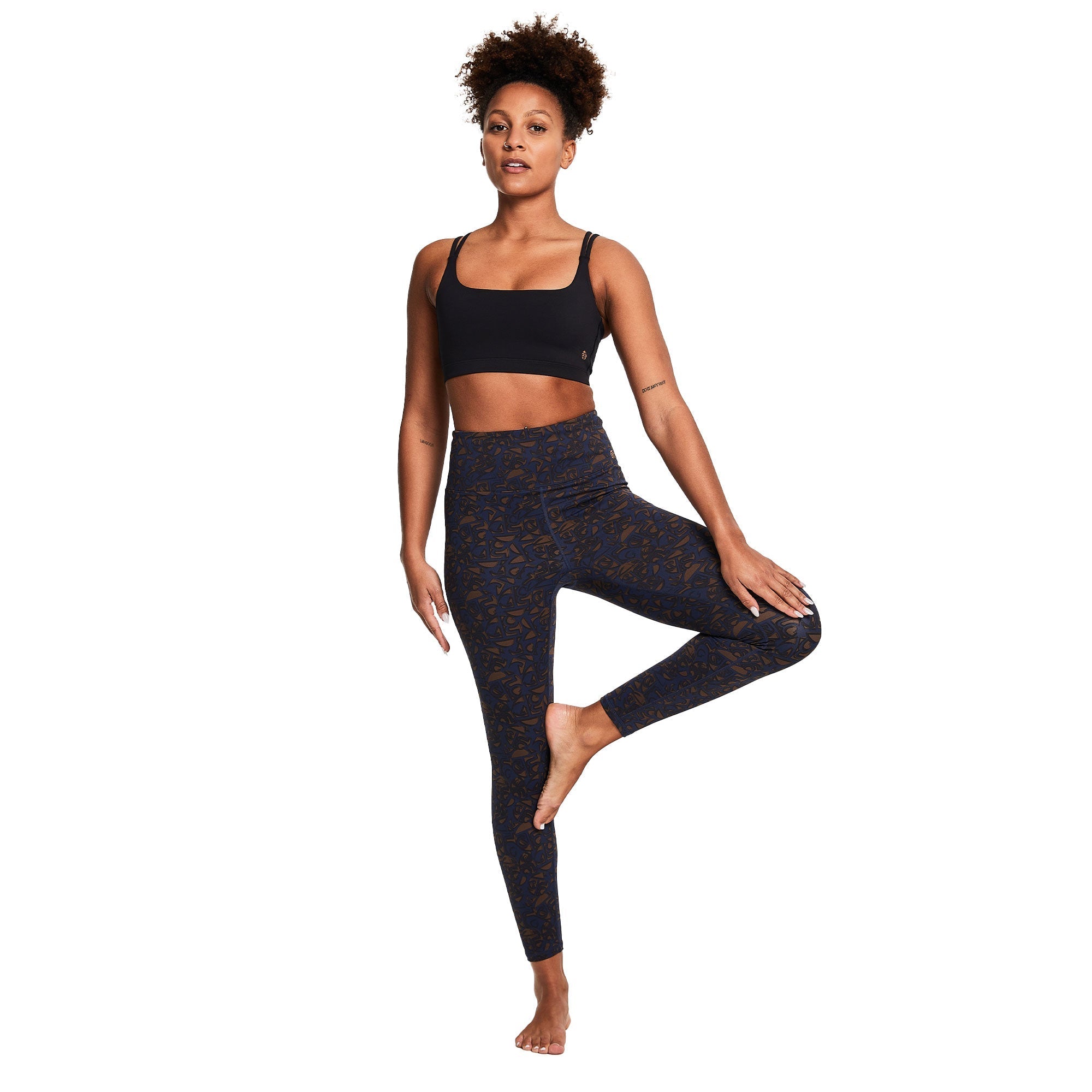 DINAMICA HIGH-RISE LEGGING 7/8 SYMBOL NAVY