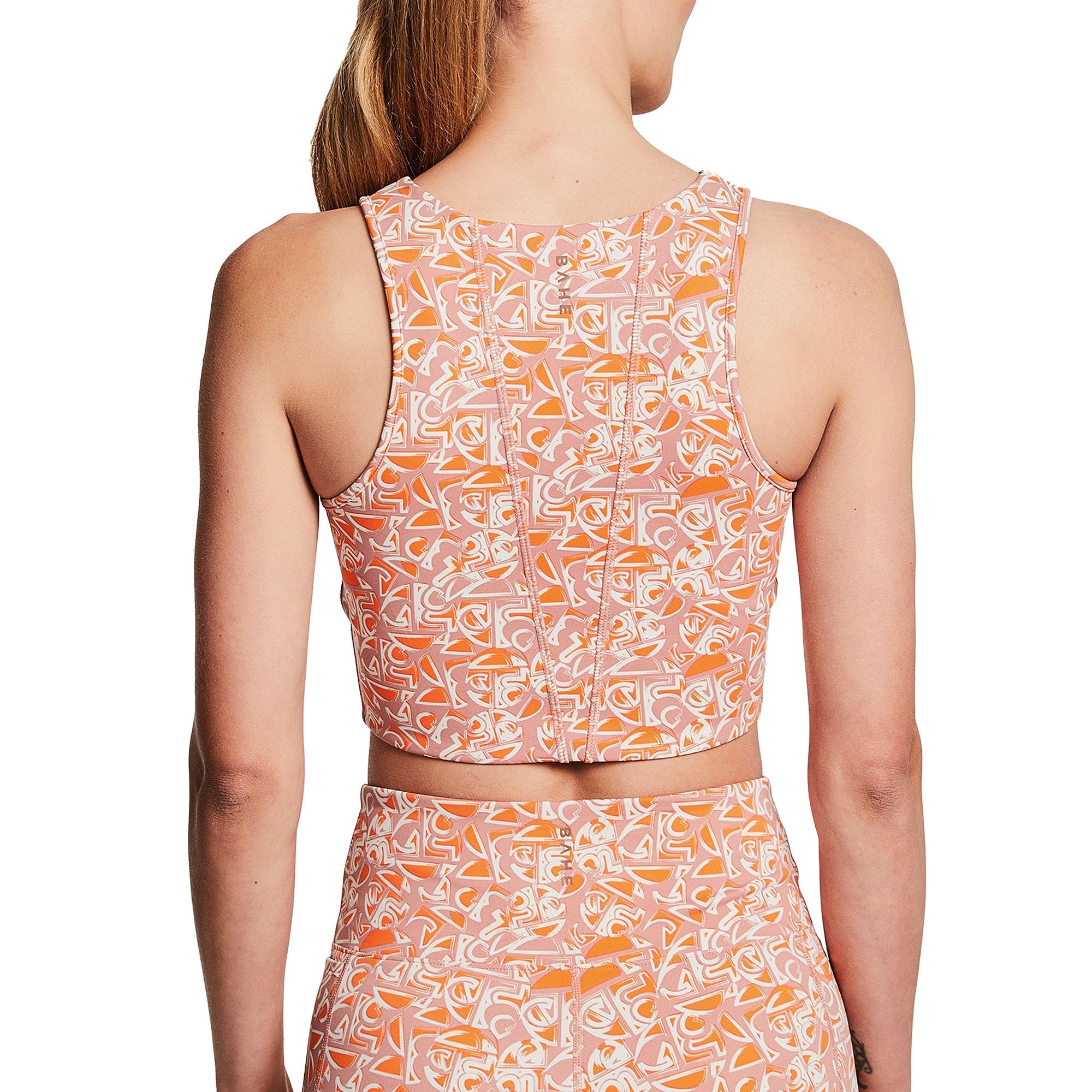 REFORMA HIGH NECK LONGLINE CROP SYMBOL NAVY